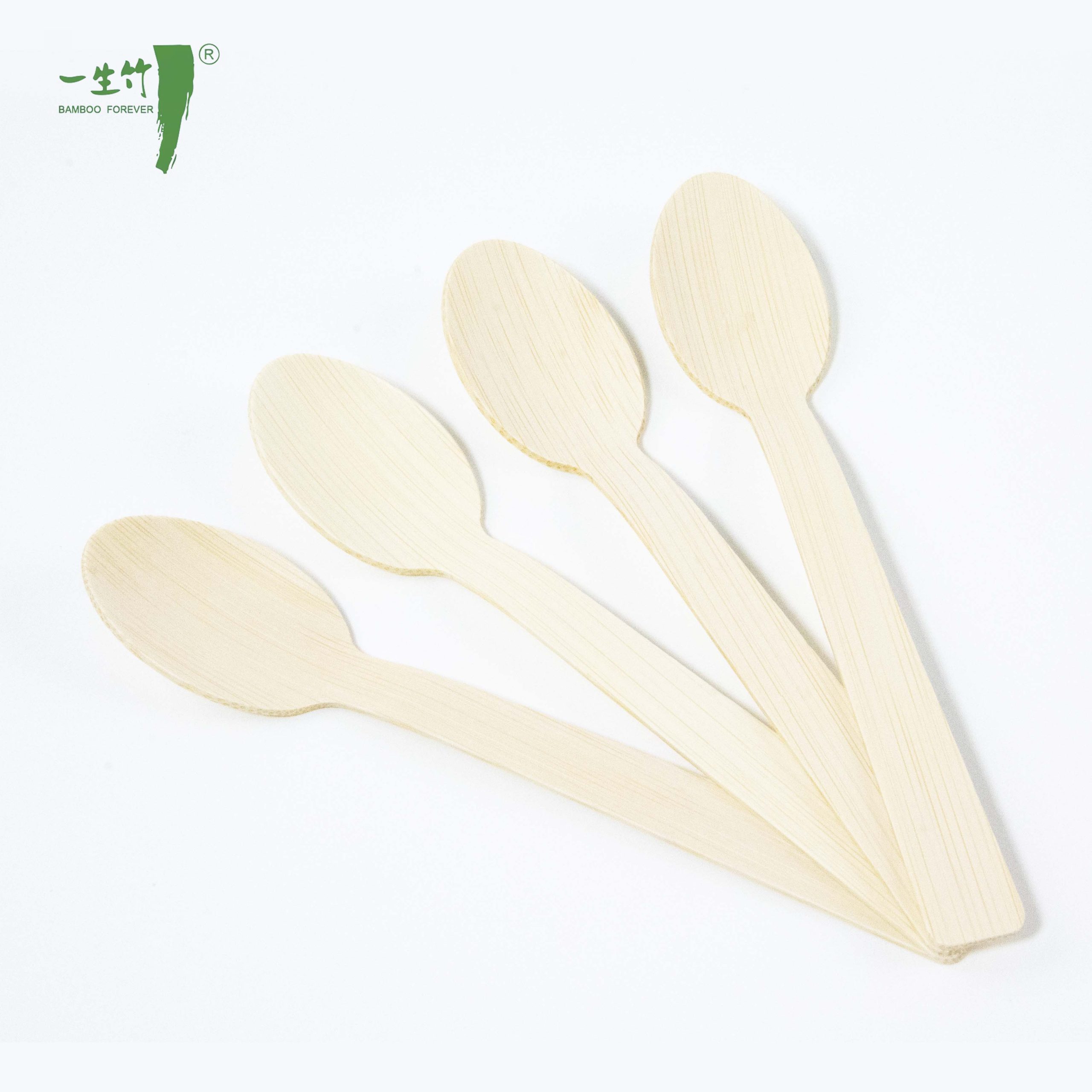 Cucharas Desechables de Bambú Personalizadas al Por Mayor