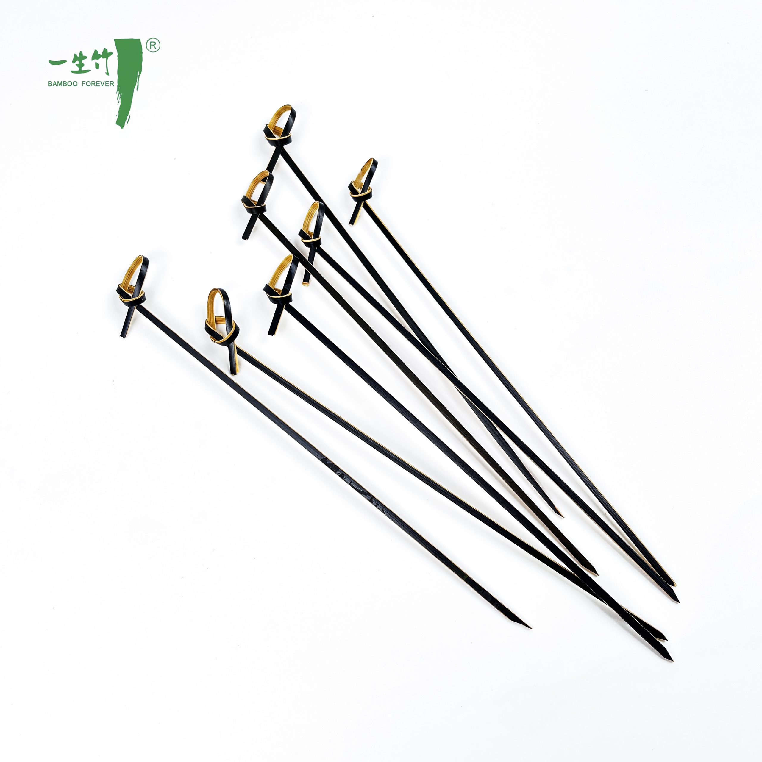 Brochetas Ecológicas Desechables de Bambú para Aperitivos de Fiesta