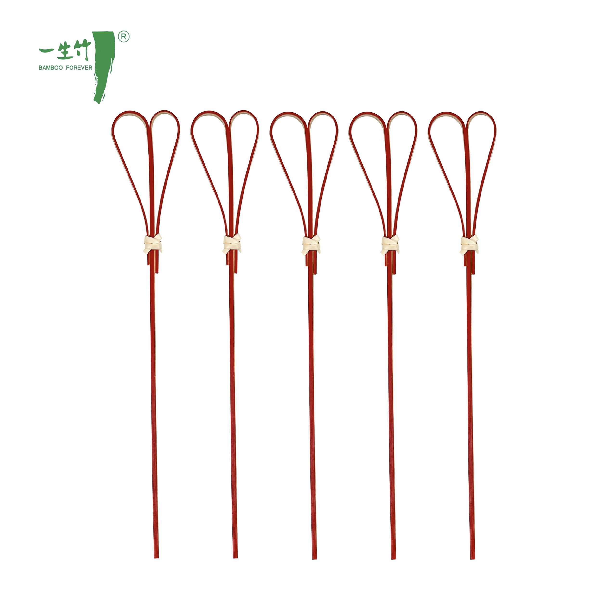 Corazón de Bambú para Pinchos en Varios Colores