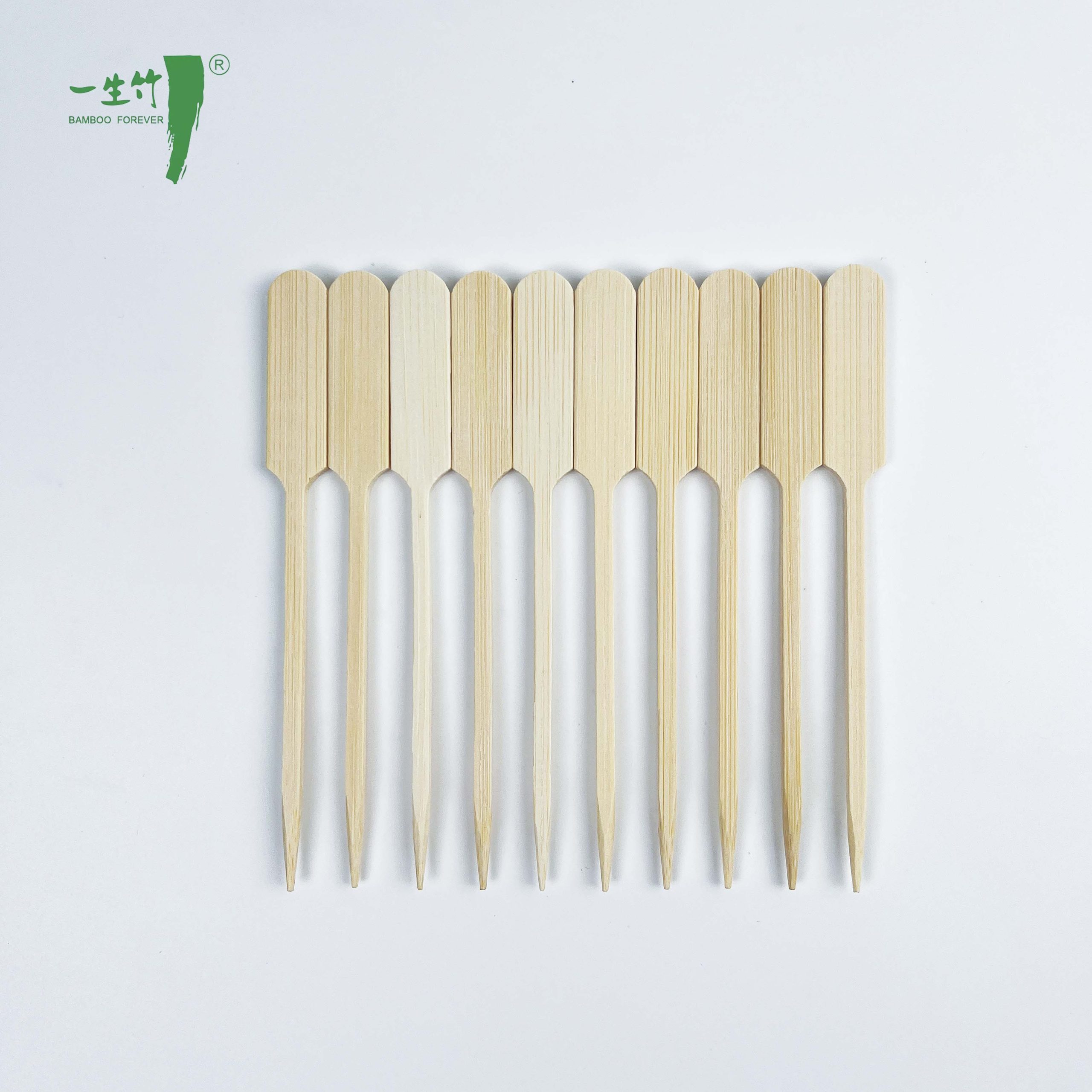 Pistola Desechable para Kebabs de Bambú – Brochetas Planas para Alimentos