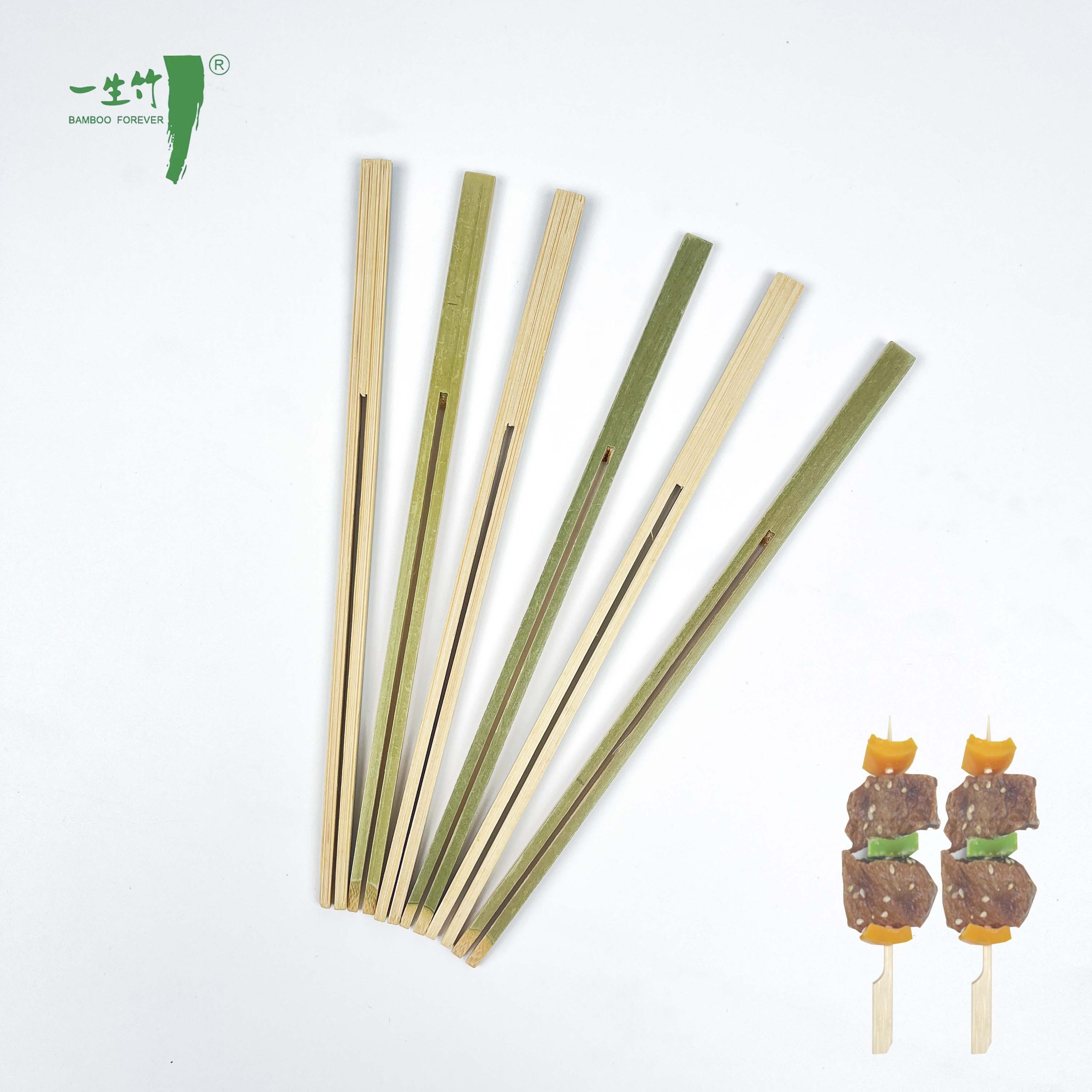 Brocas de Bambú Natural Desechables con Logo Personalizado para Parrilla