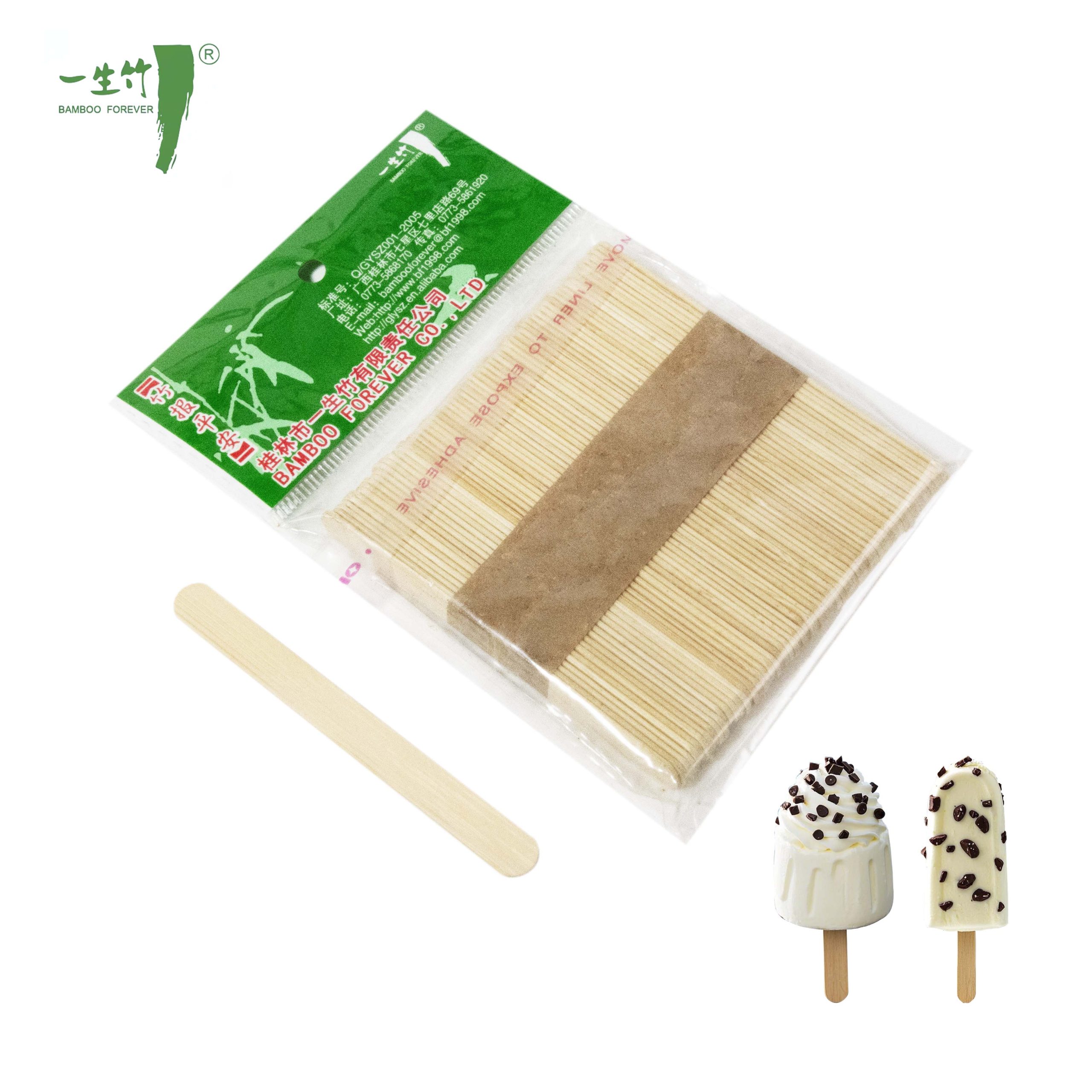 Palitos de Helado Desechables de Bambú con Logotipo Personalizado OEM